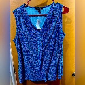 Dress Barn blue flowy tank